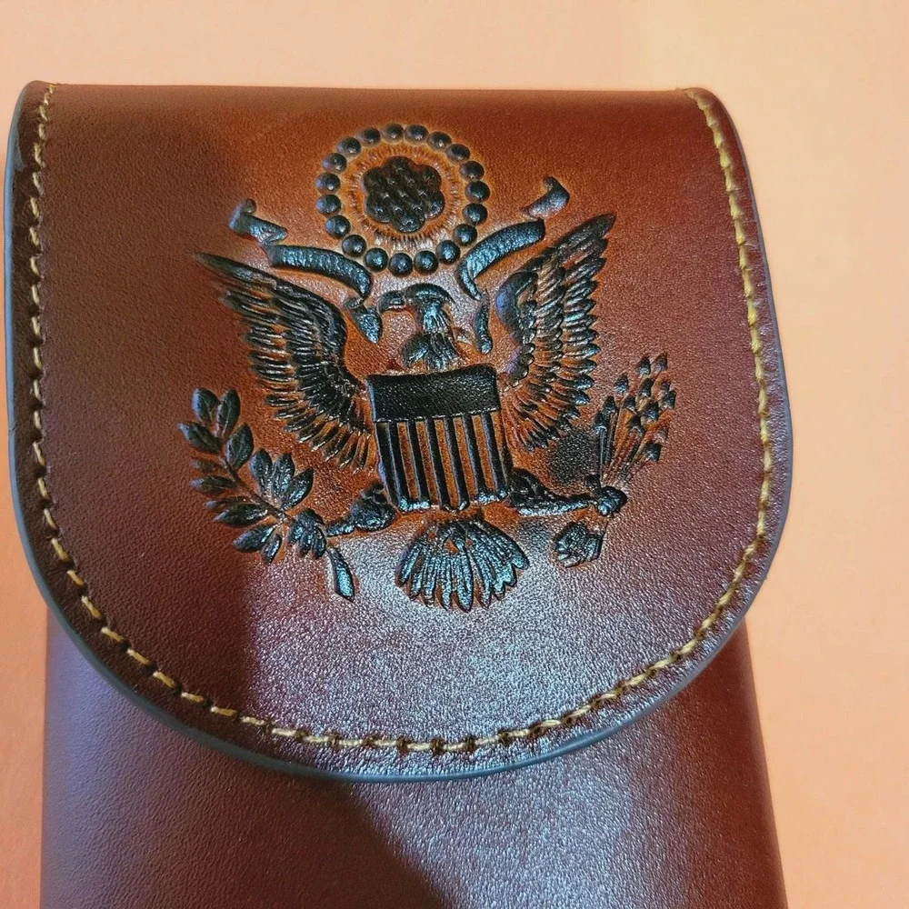 Montana West Genuine Leather Belt Loop Cell Phone Holder Holster Case Med Brown